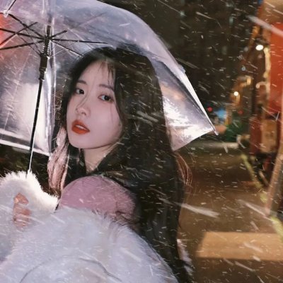 玻璃橱窗中的姑娘